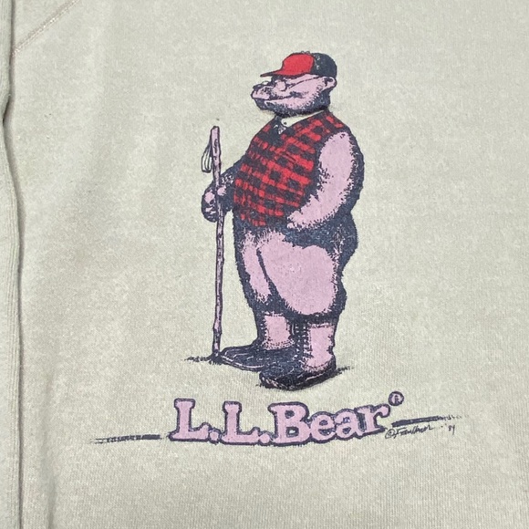 Vintage L.L Bear Sweatshirt 80s XL L.L. Bean Spoof - Picture 4 of 8